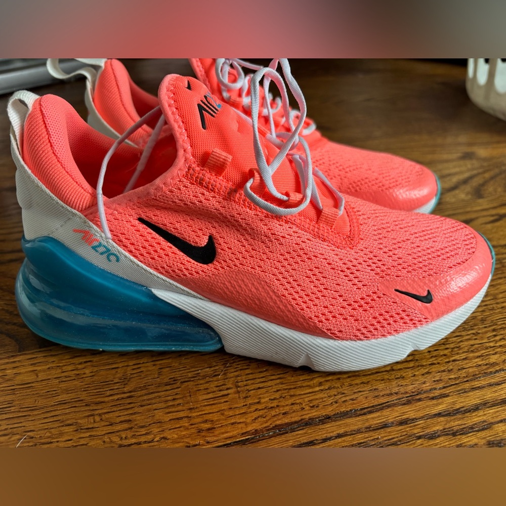 Nike Air Max 270 Bright Pink and Blue Sneakers